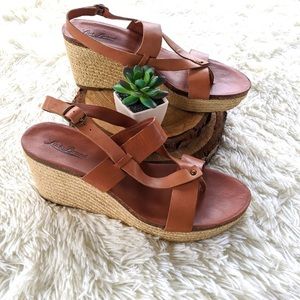 Lucky Brand Tan Espadrille Wedges